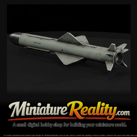 AM39 Exocet Anti-Ship Missile miniature, three-quarter view — thumbnail 3