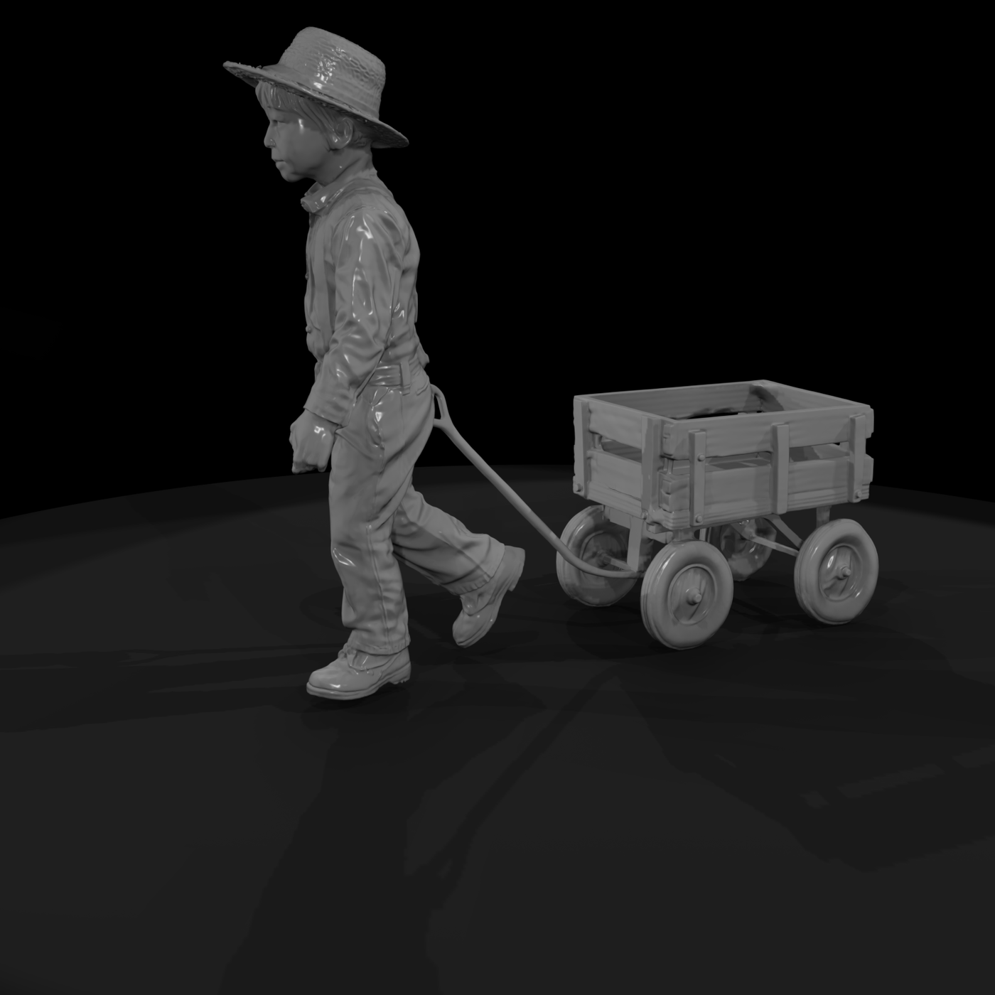 amish wooden wagon