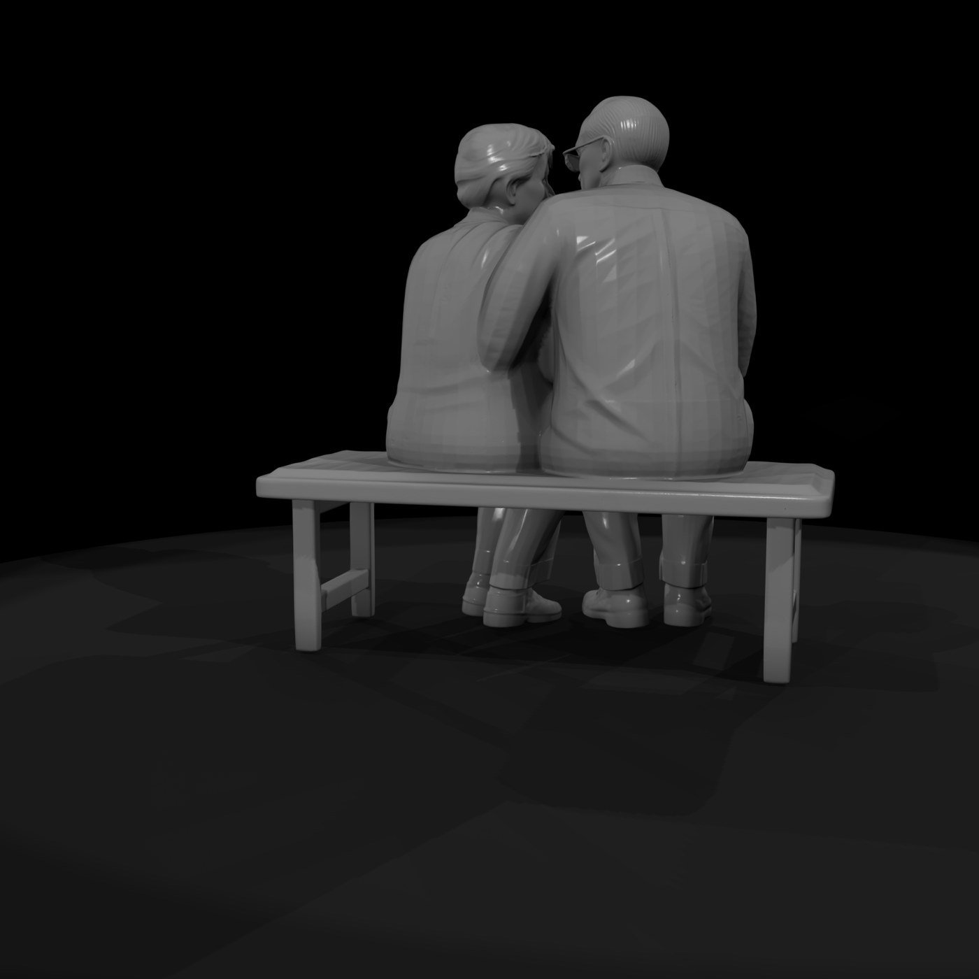 animals at a elderly couple