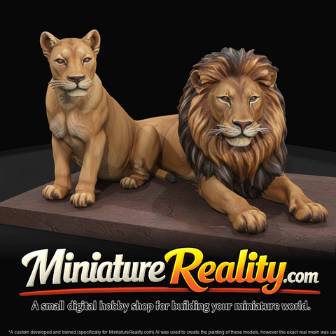 Animals At A Lion Pair (estimated)