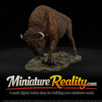 American Bison Male miniature, three-quarter view — thumbnail 1