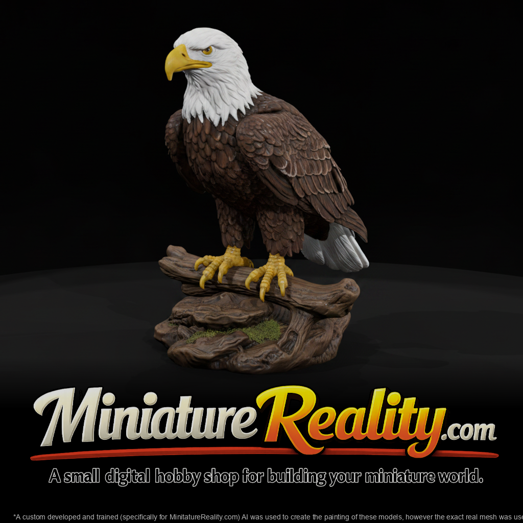 Bald Eagle Male miniature, three-quarter view