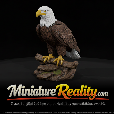 Bald Eagle Male miniature, three-quarter view