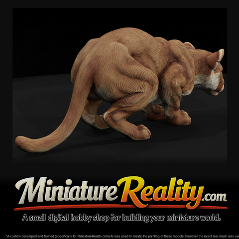 Cougar Female miniature, three-quarter view