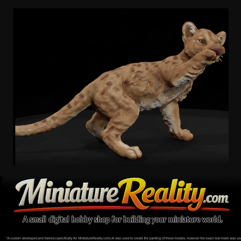 Cougar Cub miniature, three-quarter view