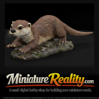 River Otter Adolescent miniature, three-quarter view — thumbnail 1