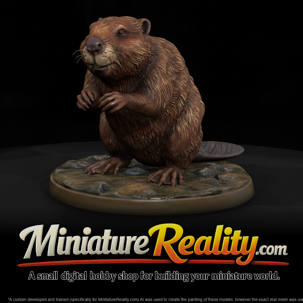 Beaver Female miniature, three-quarter view