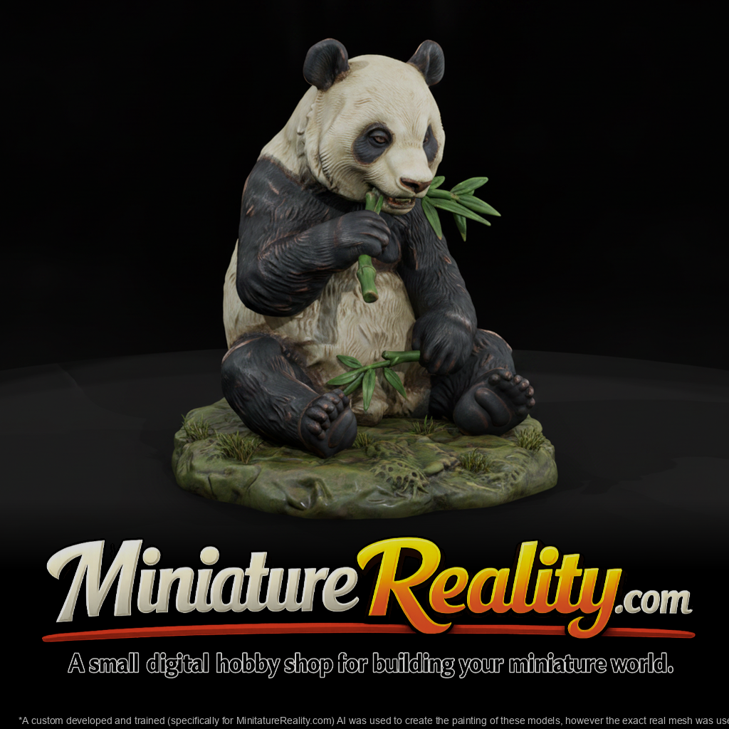 Giant Panda Male miniature, three-quarter view