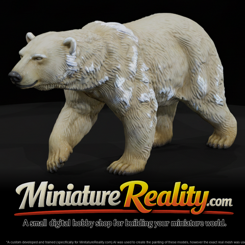 Polar Bear Female miniature, three-quarter view