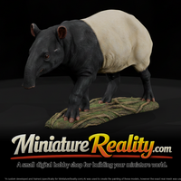 Malayan Tapir Female miniature, three-quarter view — thumbnail 1