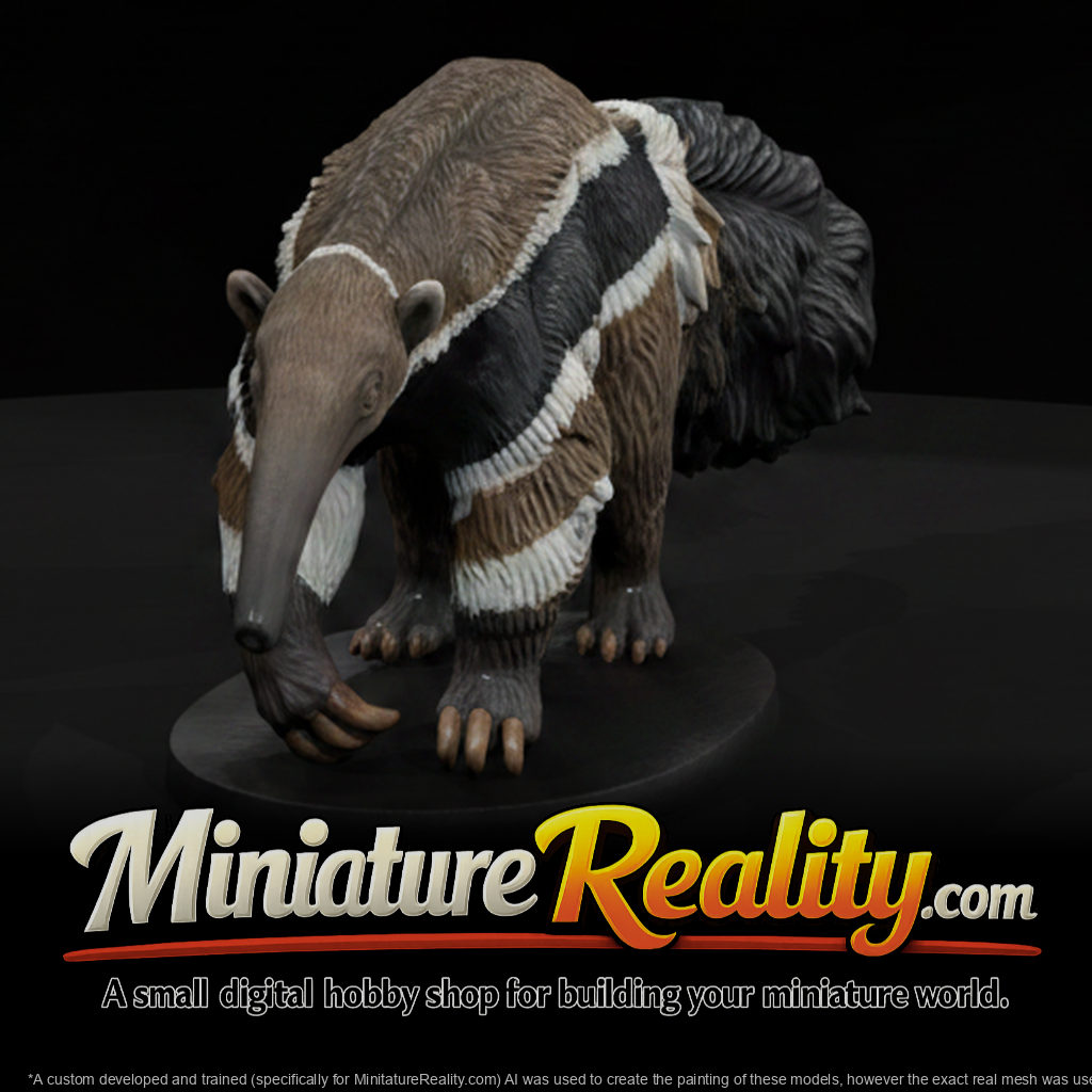 Giant Anteater Female miniature, three-quarter view
