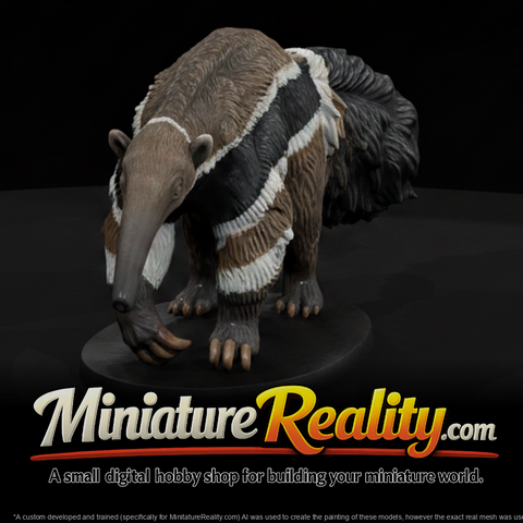 Giant Anteater Female miniature, three-quarter view