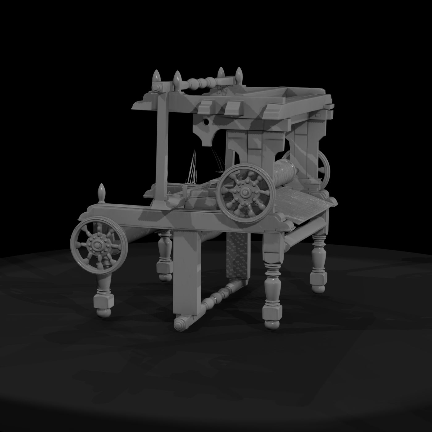 Antique Floor Loom Miniature