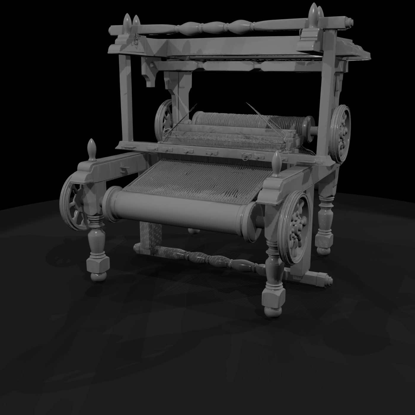 Antique Floor Loom Miniature