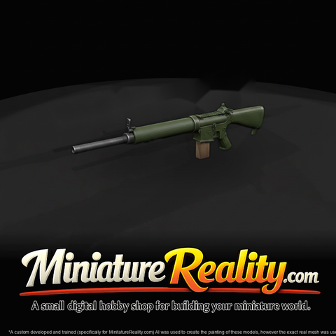 Armalite AR-10T Battle Rifle — 3D Printable Miniature