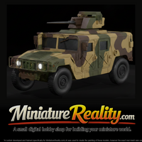 Armed light tactical vehicle miniature, three-quarter view — thumbnail 4