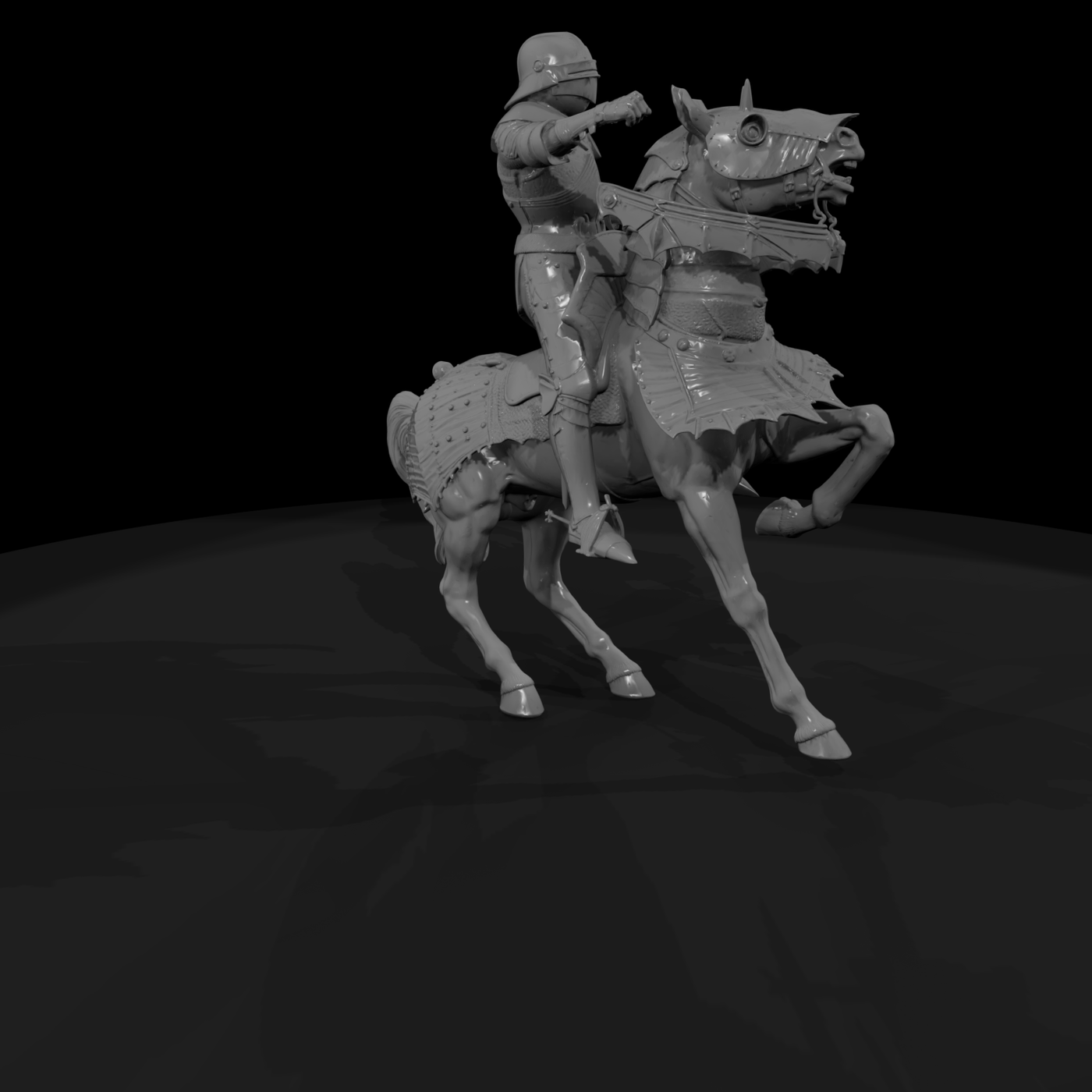 Armored Knight on Horse