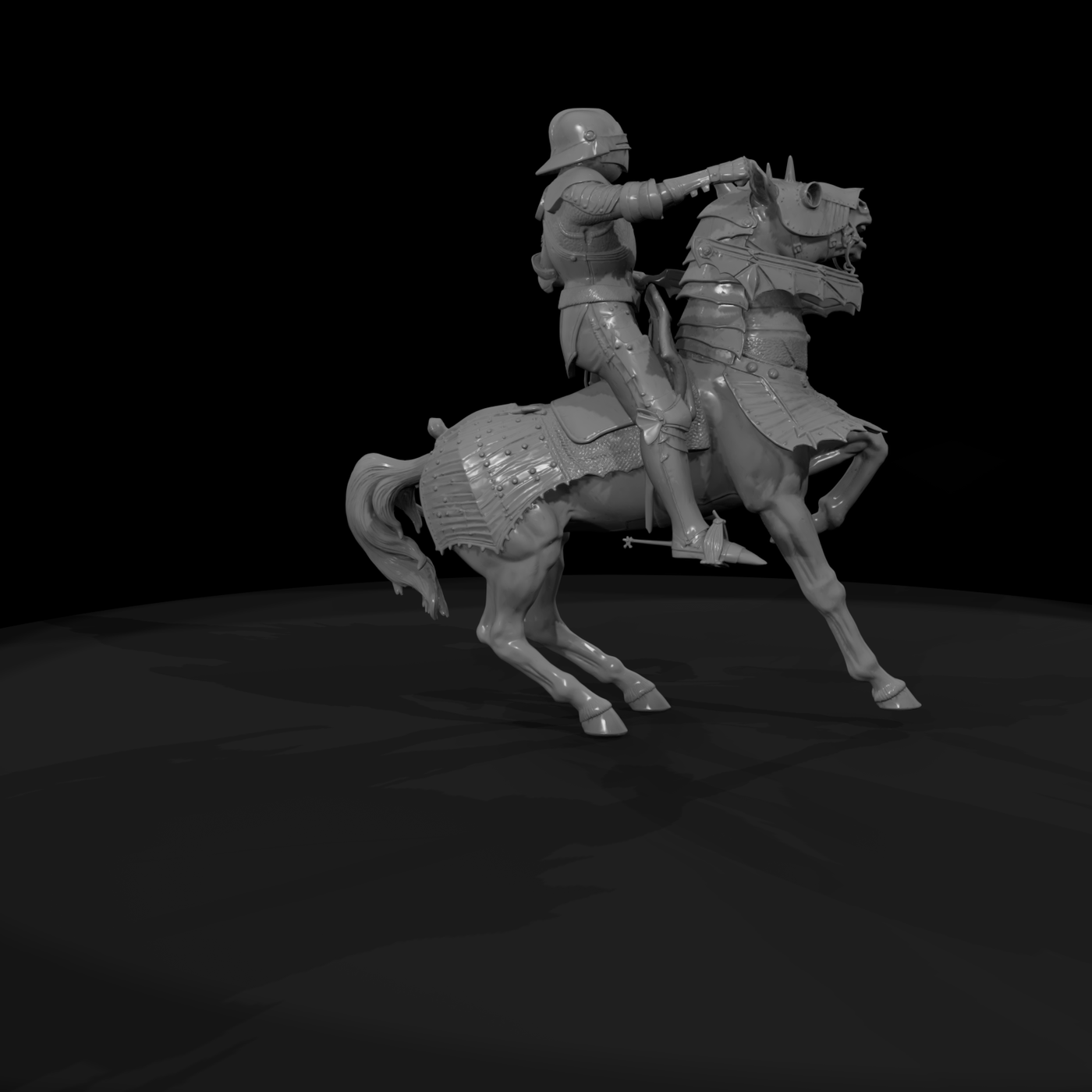 Armored Knight on Horse