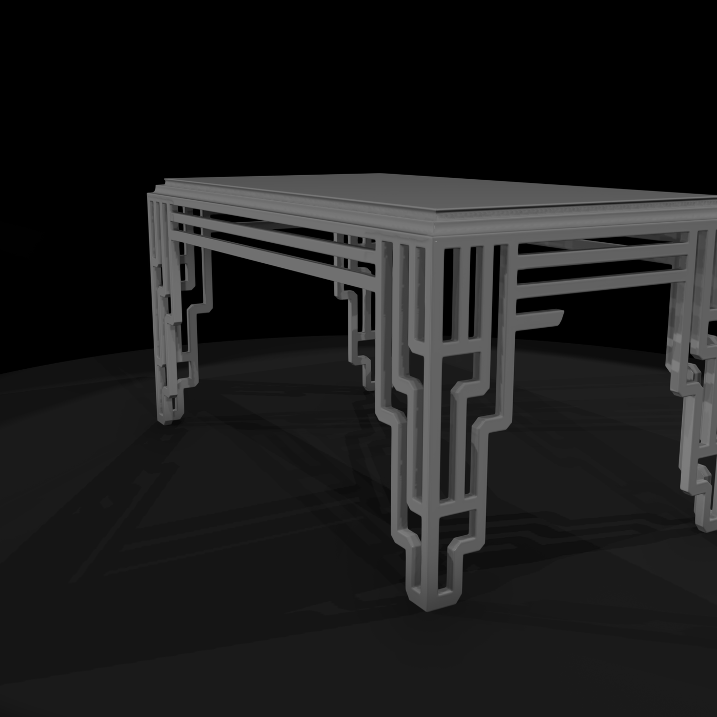 Art Deco Geometric Console Table — Miniature