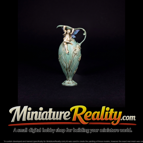 Art Nouveau Fairy Pitcher Vase Miniature — 3D Printable