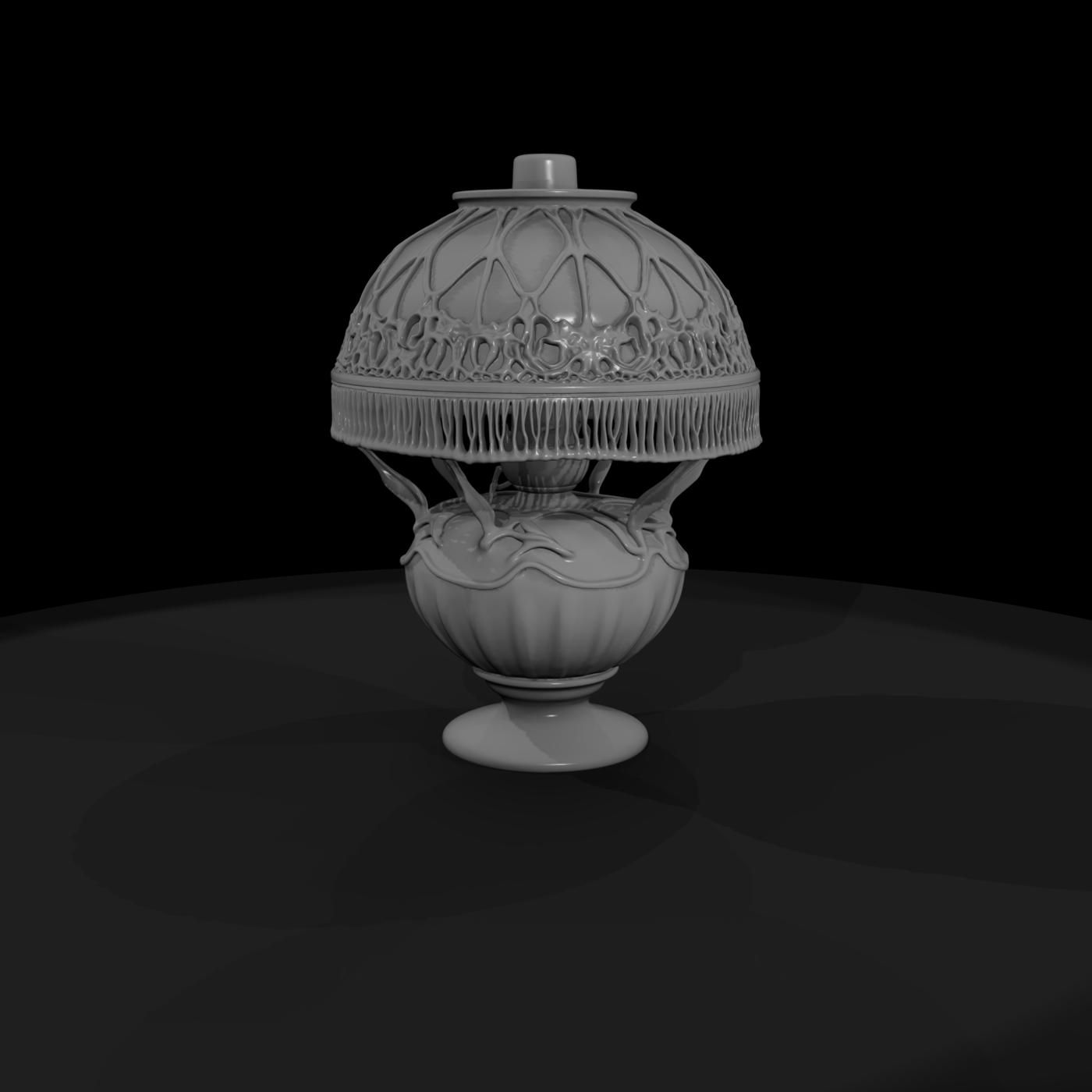 Art Nouveau Filigree Table Lamp (HO Scale)