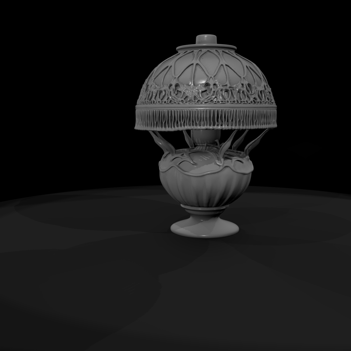 Art Nouveau Filigree Table Lamp (HO Scale)