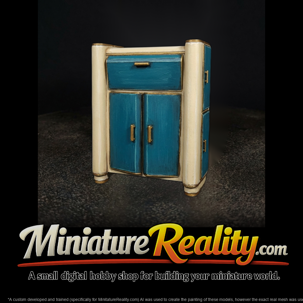 Art Deco Streamlined Storage Cabinet
