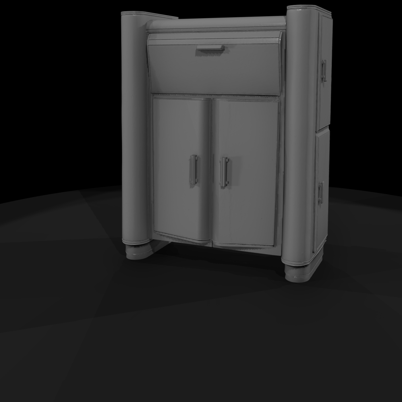Art Deco Streamlined Storage Cabinet