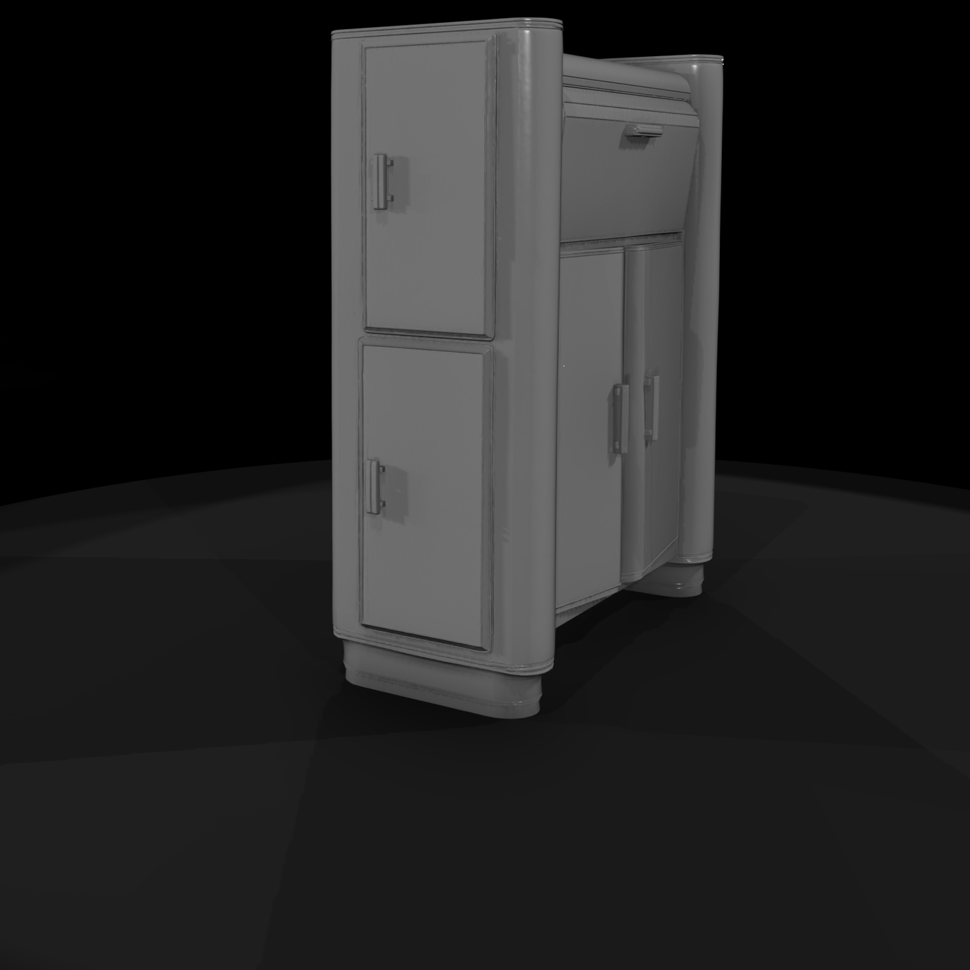 Art Deco Streamlined Storage Cabinet