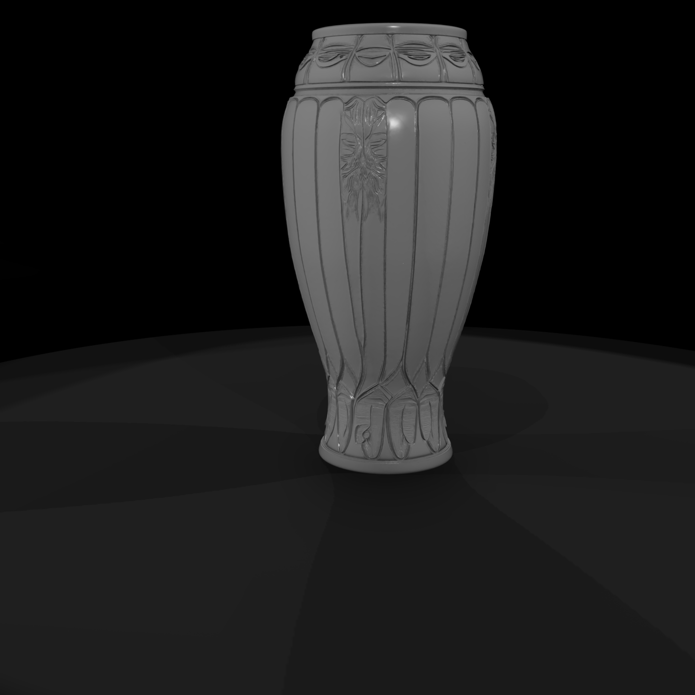 Art Nouveau Embossed Vase