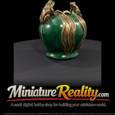 Art Nouveau Frog Vase