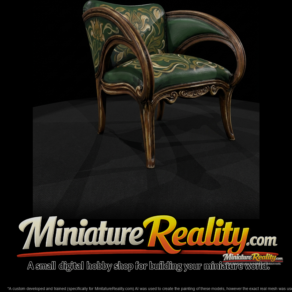 Art Nouveau Upholstered Armchair