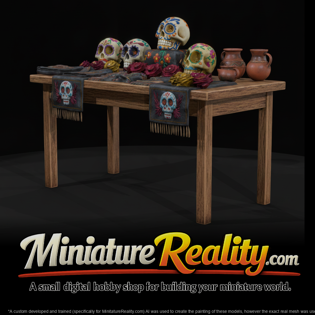 Artisan Craft Table miniature, three-quarter view