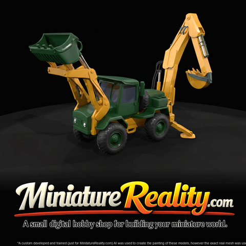 Backhoe Loader Yellow Black (estimated)