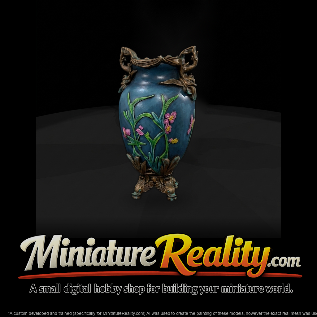 Baroque Aquatic Decorative Vase — Miniature