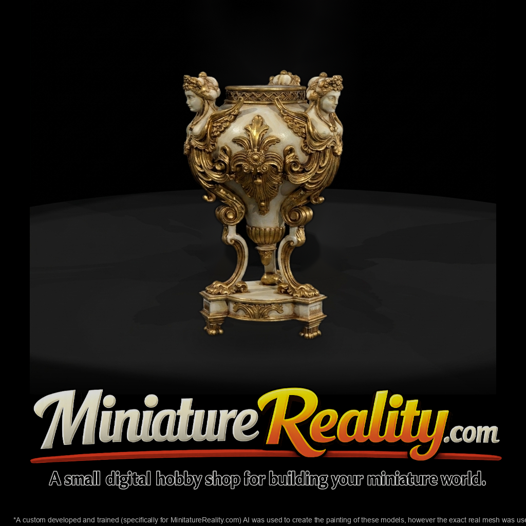 Baroque Caryatid Decorative Urn — / Ornament