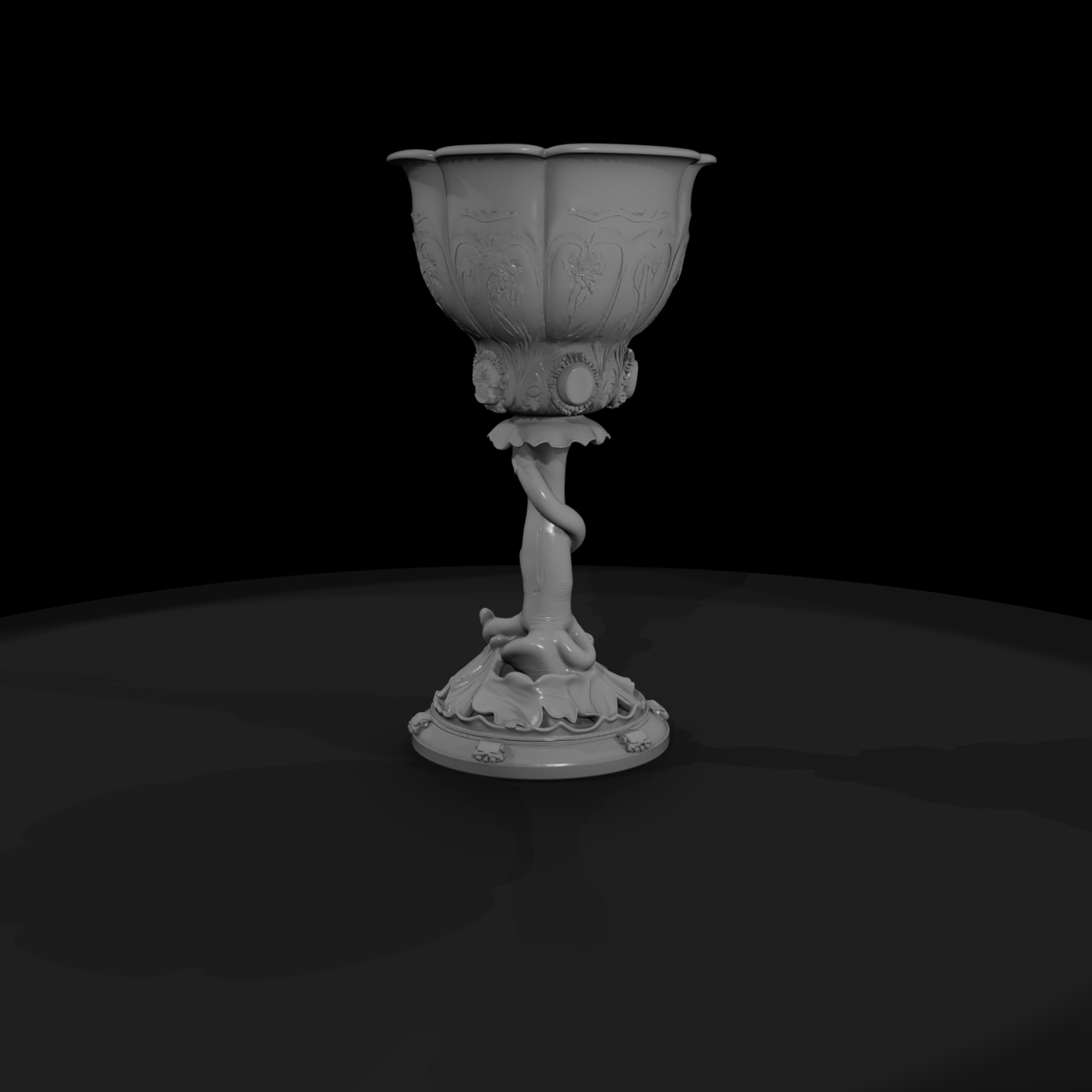 Baroque Floral Chalice — Miniature Decorative Chalice
