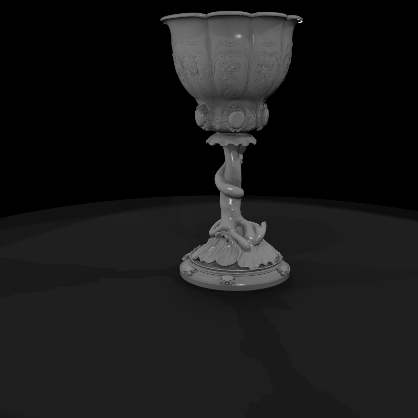 Baroque Floral Chalice — Miniature Decorative Chalice