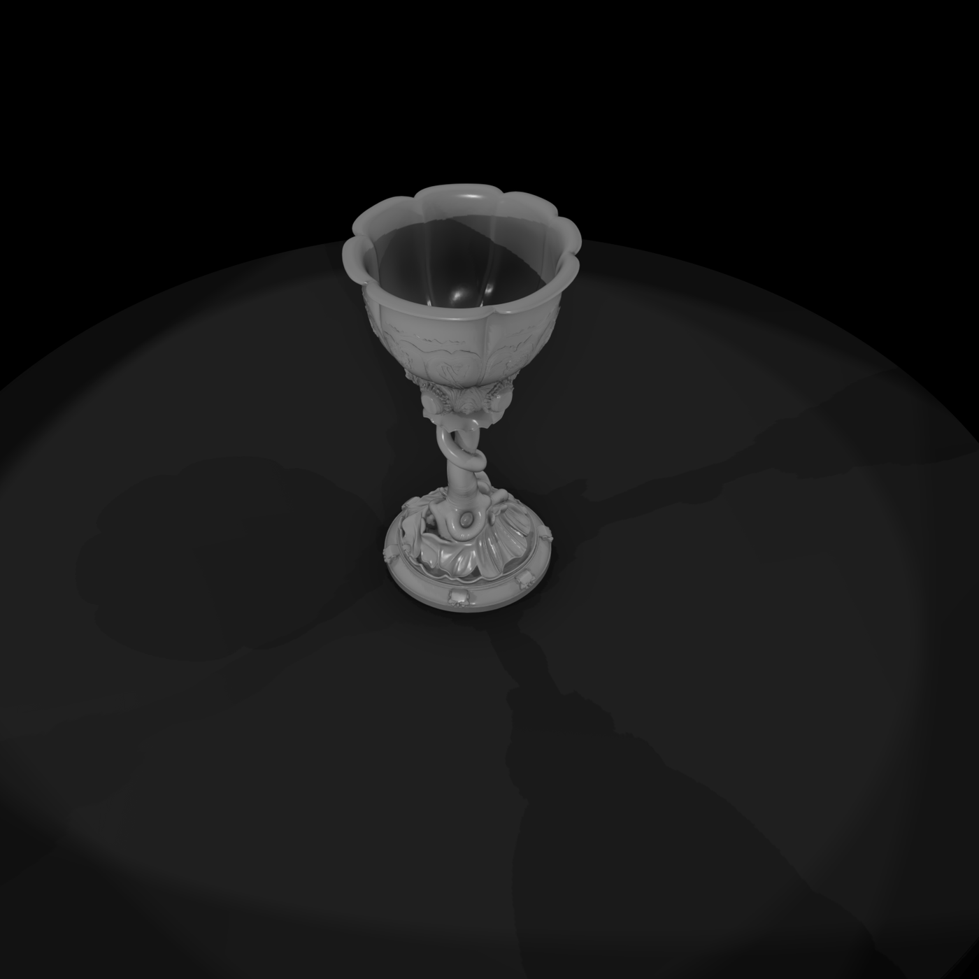 Baroque Floral Chalice — Miniature Decorative Chalice