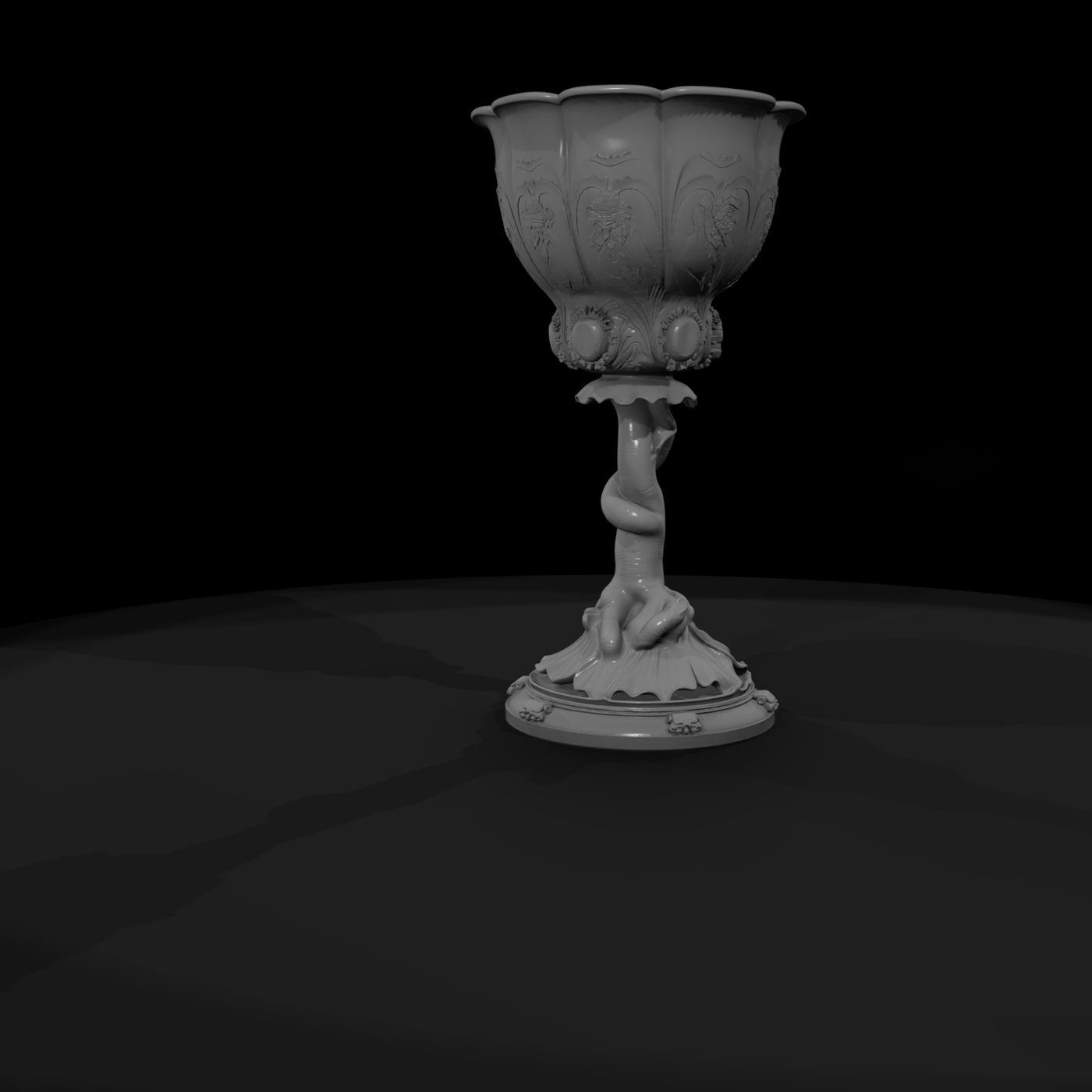 Baroque Floral Chalice — Miniature Decorative Chalice