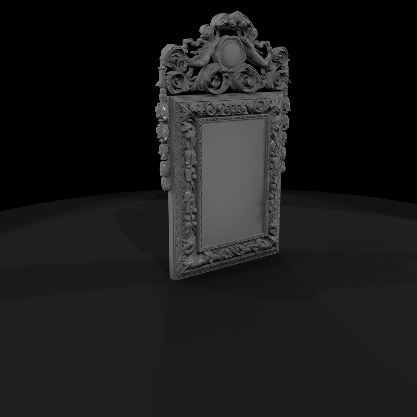 Baroque Ornate Carved Picture Frame — Miniature
