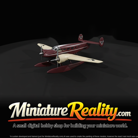 Beech Float Plane — 1930s Twin‑Engine Seaplane (3D Printable Scale Miniature)