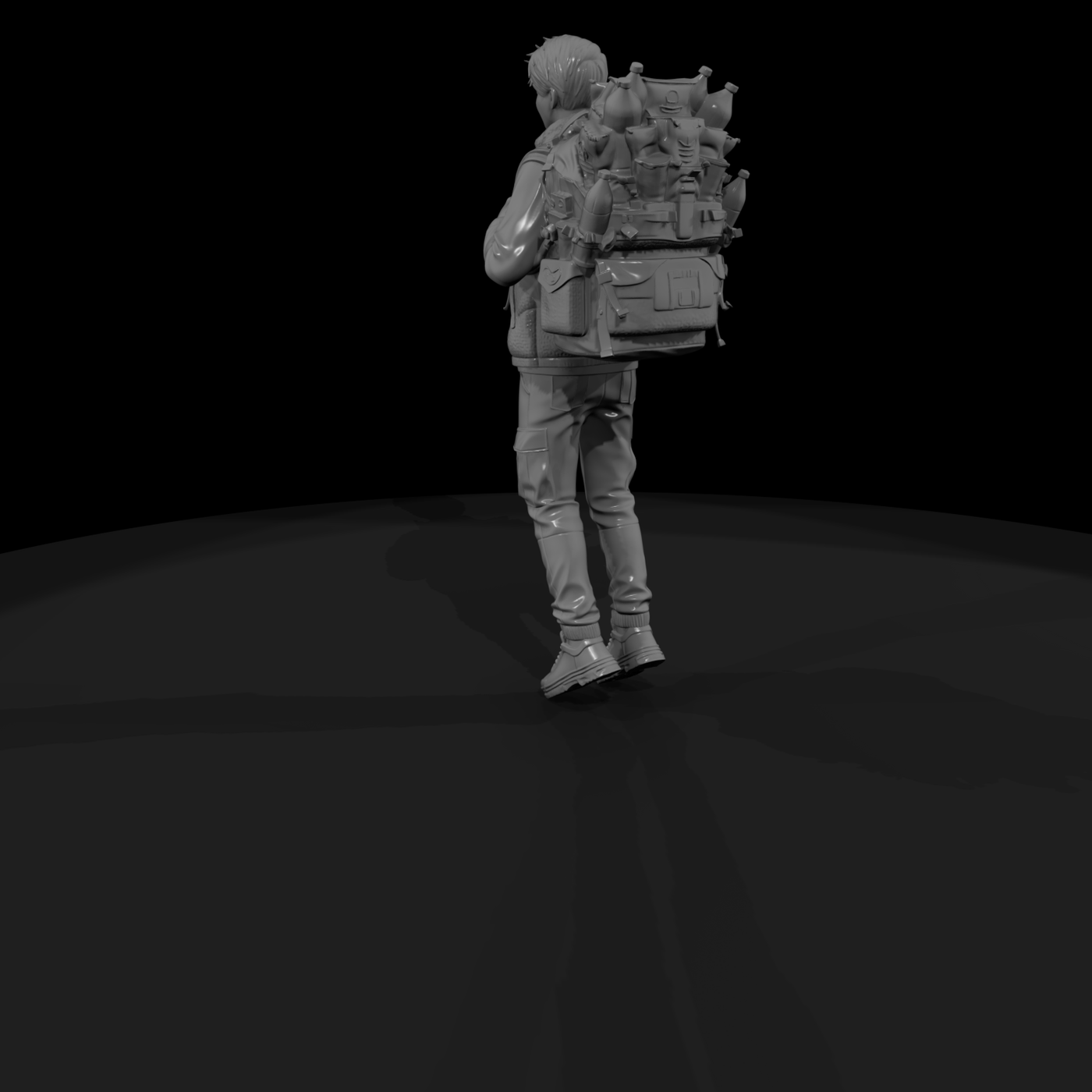 Black Friday Teen with Camera — 3D Printable Miniature