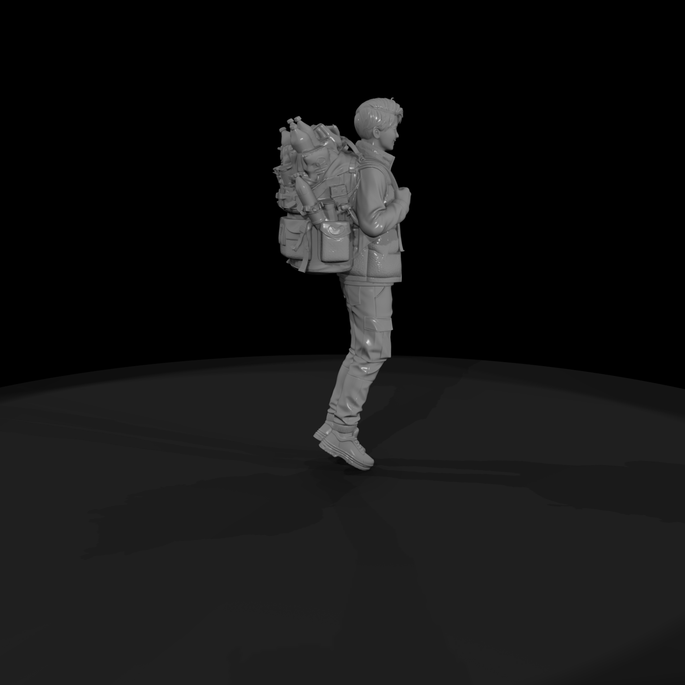 Black Friday Teen with Camera — 3D Printable Miniature