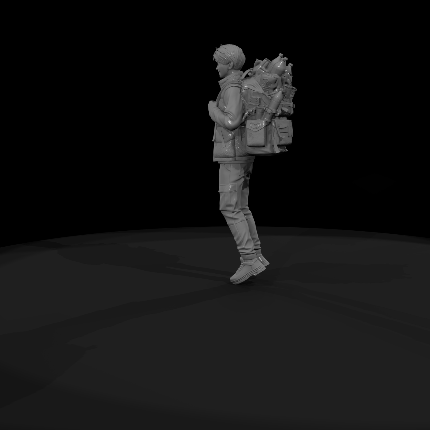 Black Friday Teen with Camera — 3D Printable Miniature