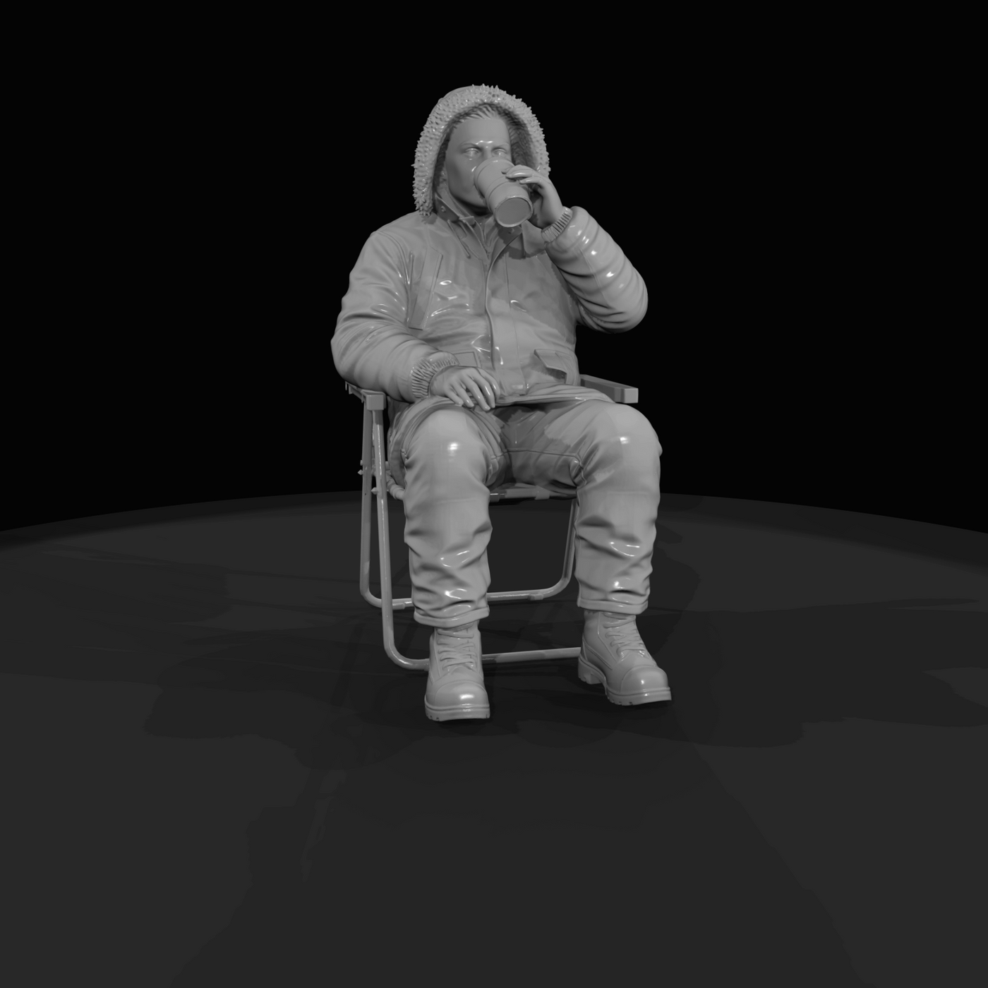 Black Friday Shopper Figure (estimated) — Folding
