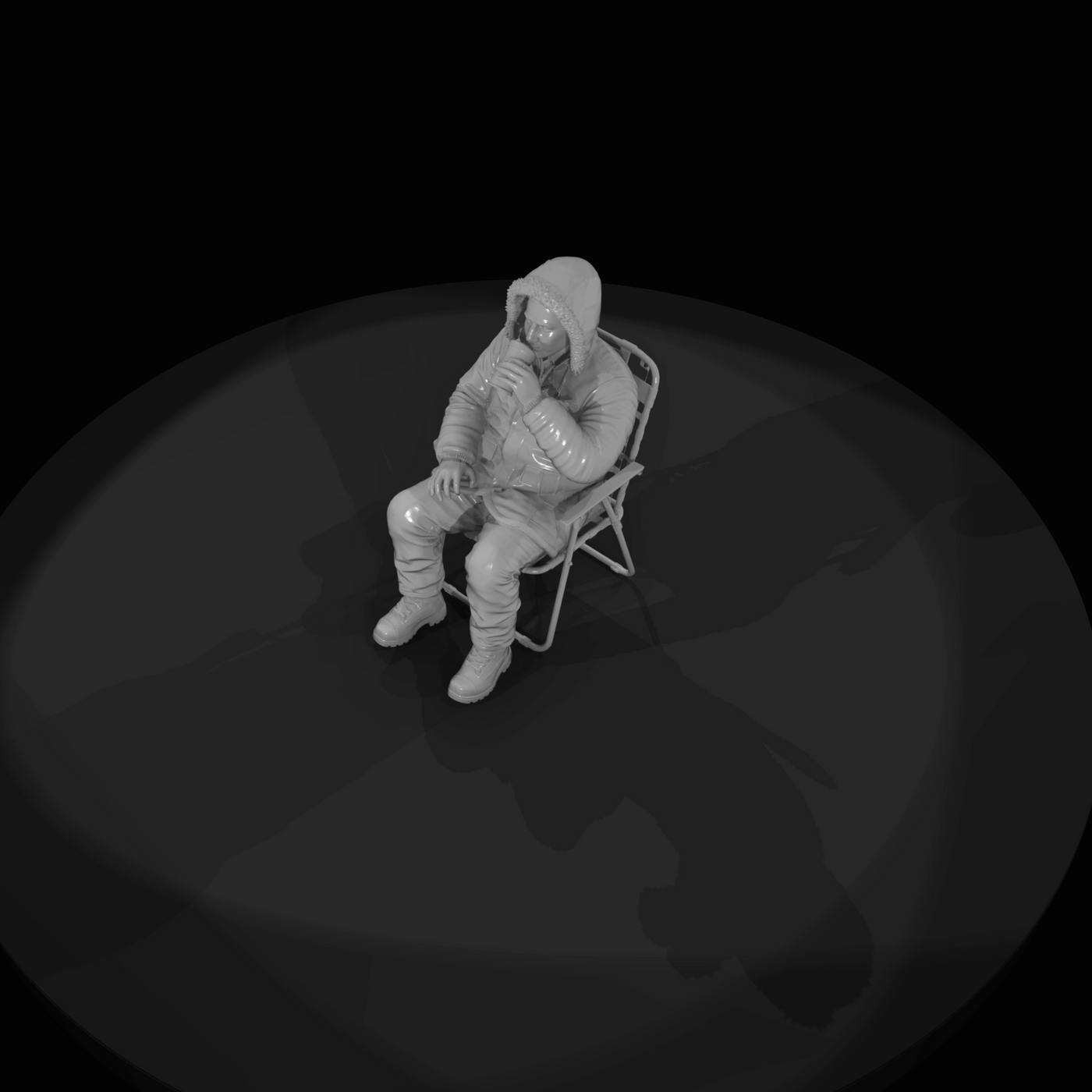 Black Friday Shopper Figure (estimated) — Folding