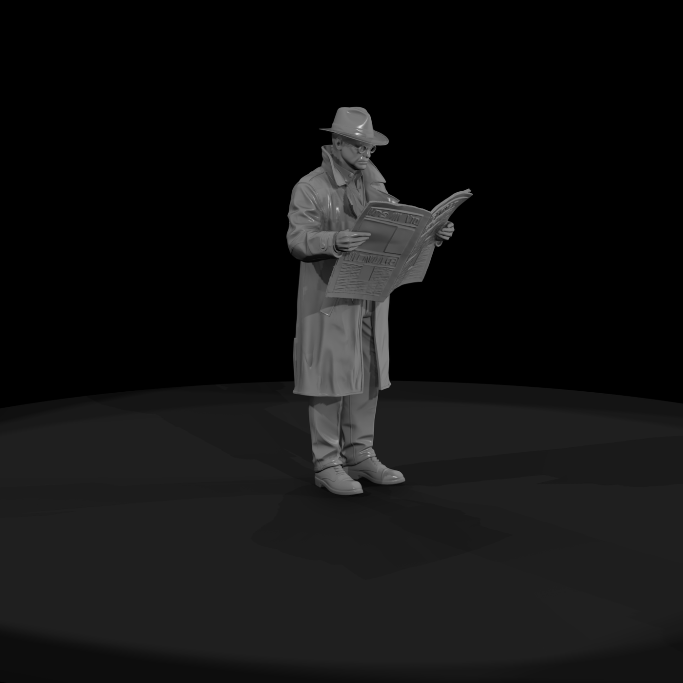 black friday man with newspaper