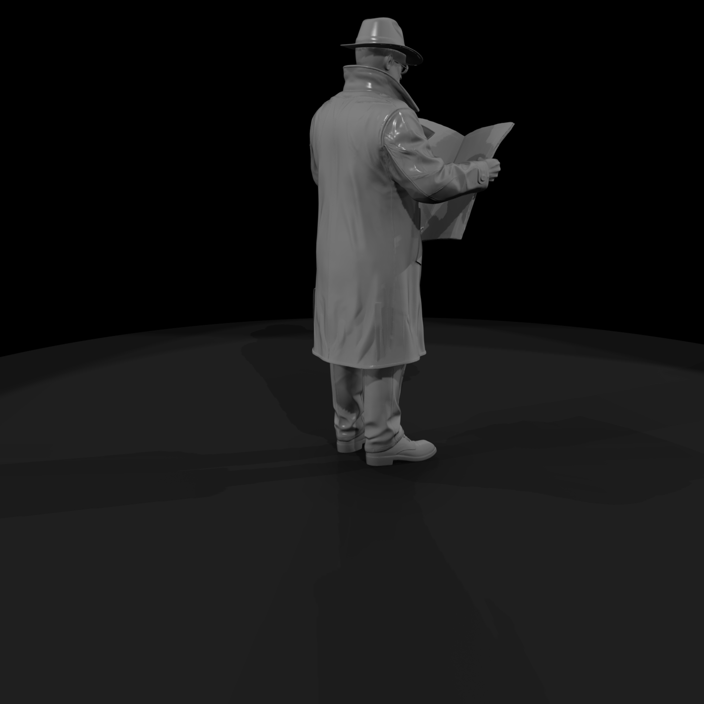 black friday man with newspaper