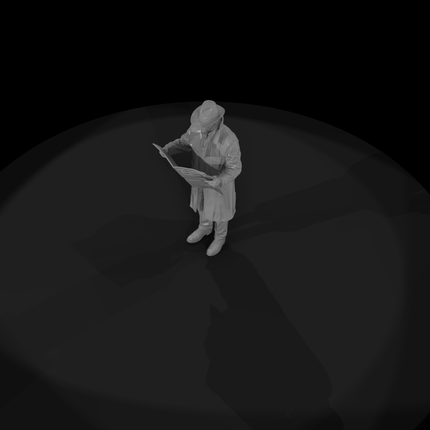 black friday man with newspaper